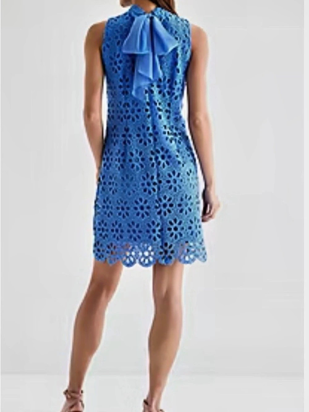 Robbie Bee Tie Mock Neck Shift Dress
